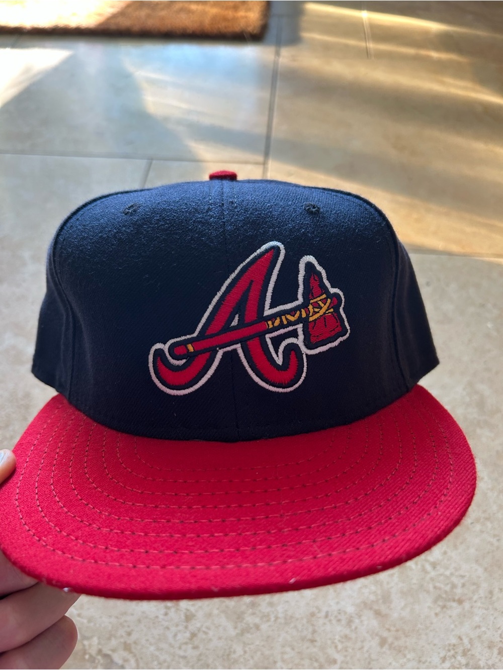 Men’s Atlanta Braves New Era 59FIFTY MLB Authentic Collection hat. Size 7 1/2.